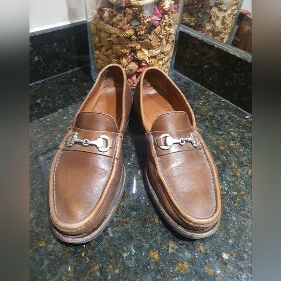 Mens Allen Edmonds Brown Arezzo Loafers Size 10.5 D Made In Italy - Picture 1 of 10